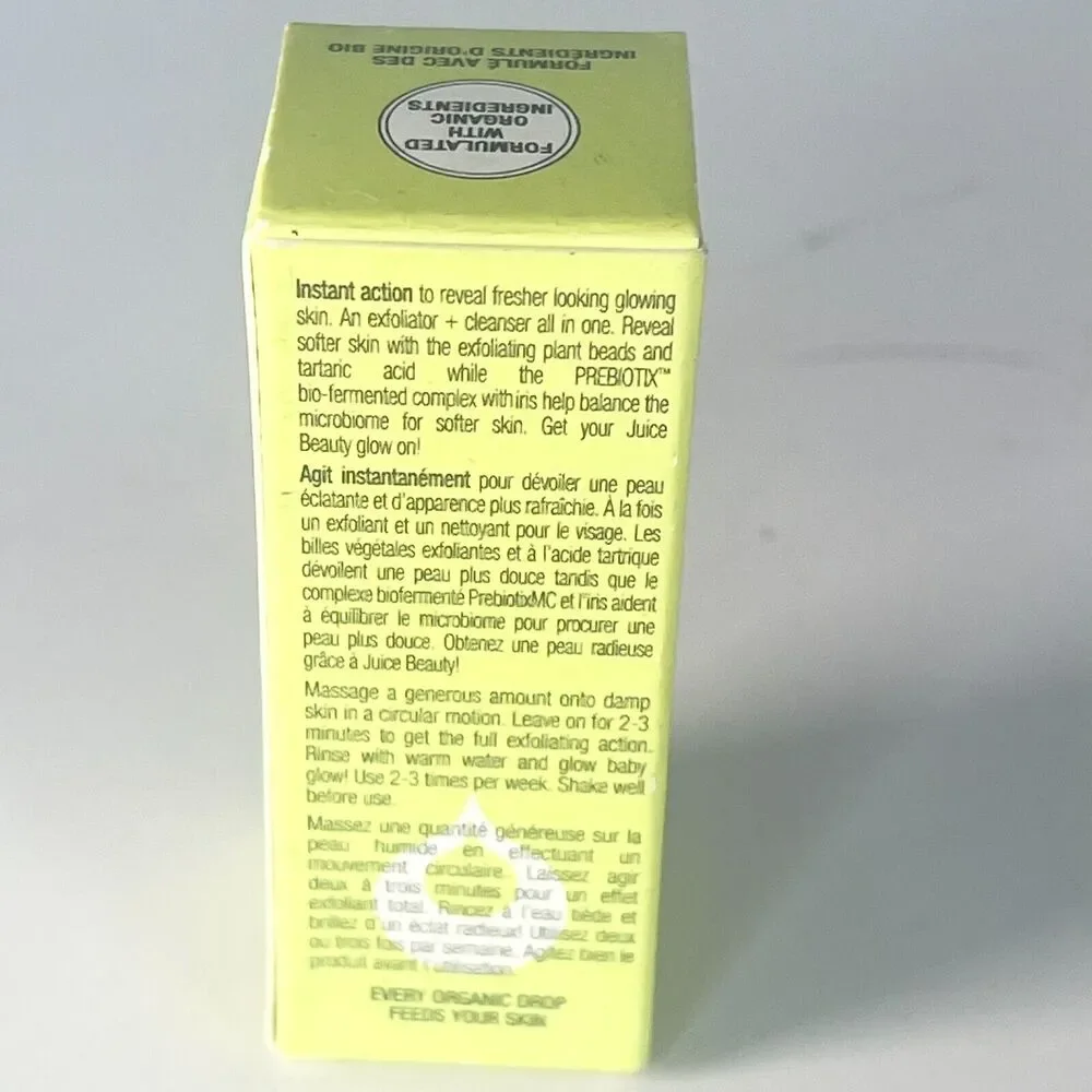 Juice Beauty PreBiotix Tartraic Iris Instant Flash Facial Travel .26oz 7.8ml New